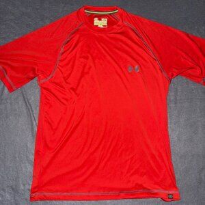 Under Armour HeatGear Catalyst T‑Shirt Men’s M Orange Performance Shirt